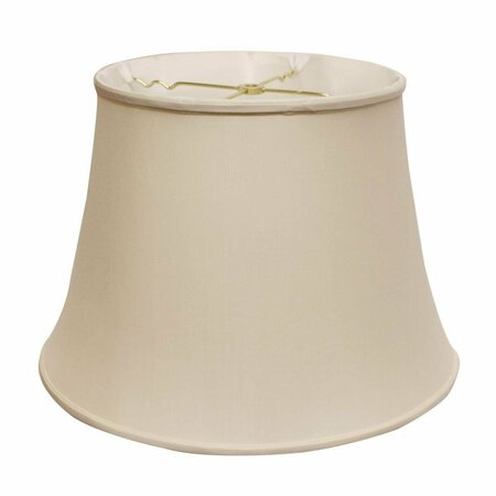 ESTALLAR 16 in. Champagne & Biege Sloped Euro Bell Pongee Shantung Lampshade ES3667368